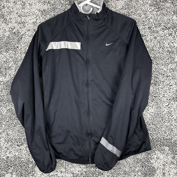 Nike Element Dri Fit Pullover Jacket Women XL Black Full Zip Long Sleeve Running - Picture 1 of 9